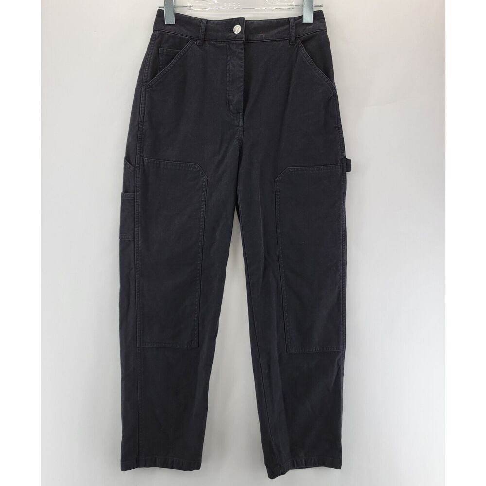 Aritzia Wilfred Free Utility Pants Womens 4 Black‎ Modern High Rise Cropped
